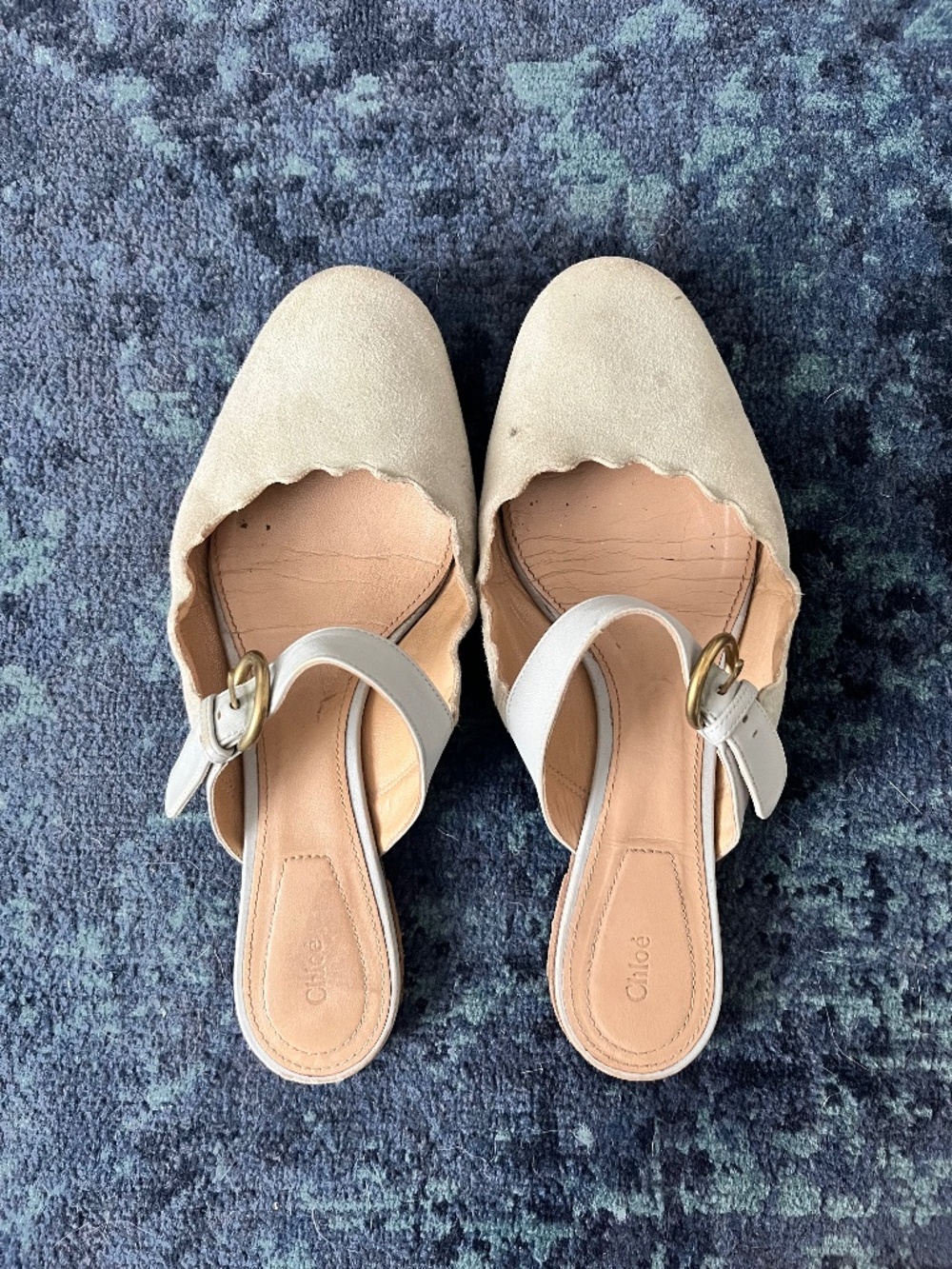 Chloe Lauren Scalloped Mules EU 38